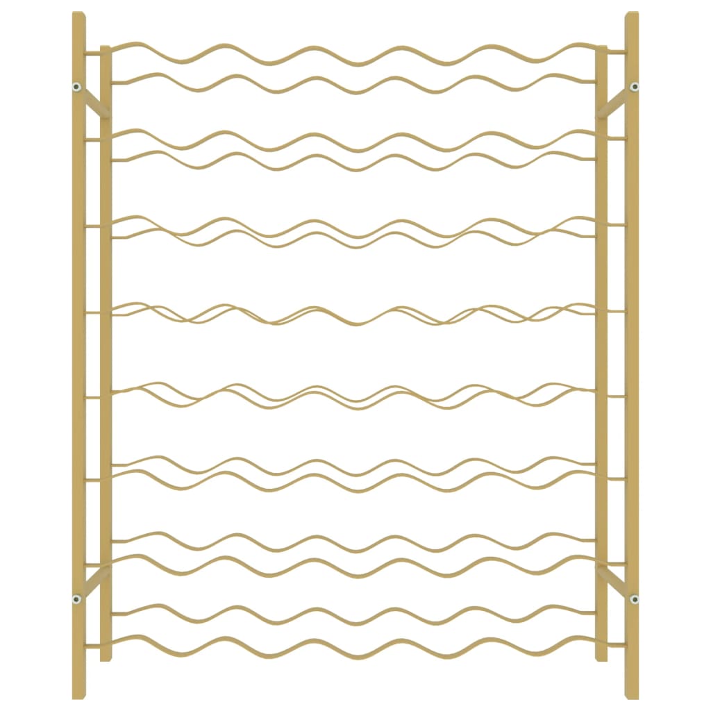 Wine Rack for 48 Bottles Gold Metal